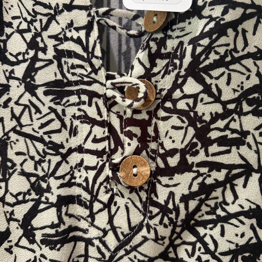 Soft Surroundings Raven Shift Dress Size Medium NWT Ecru and Black - Picture 5 of 9